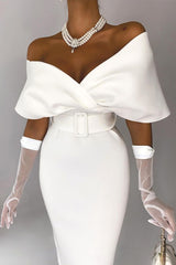 Robe moulante sans manches à bandage pour soirée