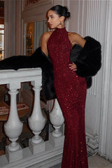 Robe de soirée sirène moulante longue dos nu