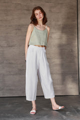 Linen Relaxed Cropped Pants