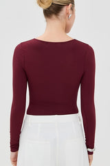 Sous-vêtement technique sexy à manches longues et découpes.