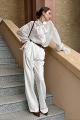 Bow Tie Sheer Blouse