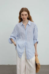 Pure Linen Vacation Blouse