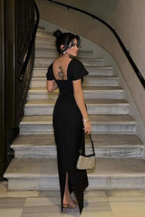 Robe de soirée bandage à strass