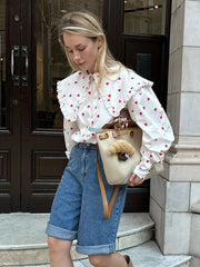 Chemisier ample rose en coton