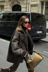 Veste polaire double face ample et chaude