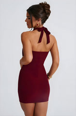 Robe de soirée mini classique à dos nu