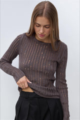 Pull en maille décontractée élégante et transparente de qualité supérieure