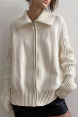 Cardigan ample en maille unie à col large