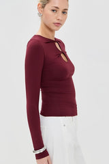 Sous-vêtement technique sexy à manches longues et découpes.