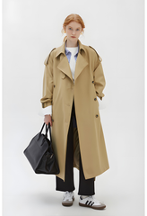 Trench-coat kaki croisé