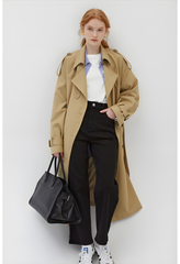 Trench-coat kaki croisé