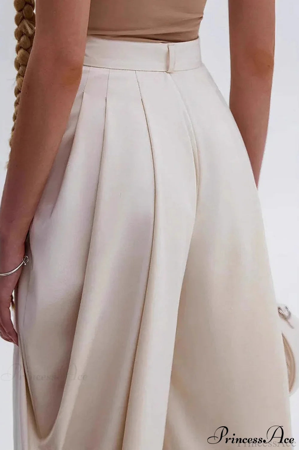 High-Waisted Loose Drapey Ruched Pants