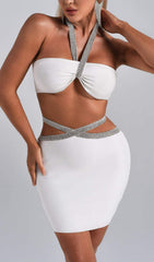 Robe bandage mini découpée Varna