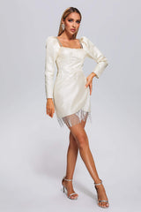 Robe courte à manches bouffantes Syre 