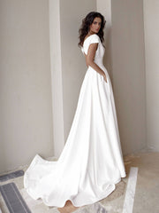 Robe longue portefeuille unie élégante 