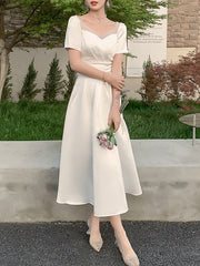 Robe de soirée française simple 