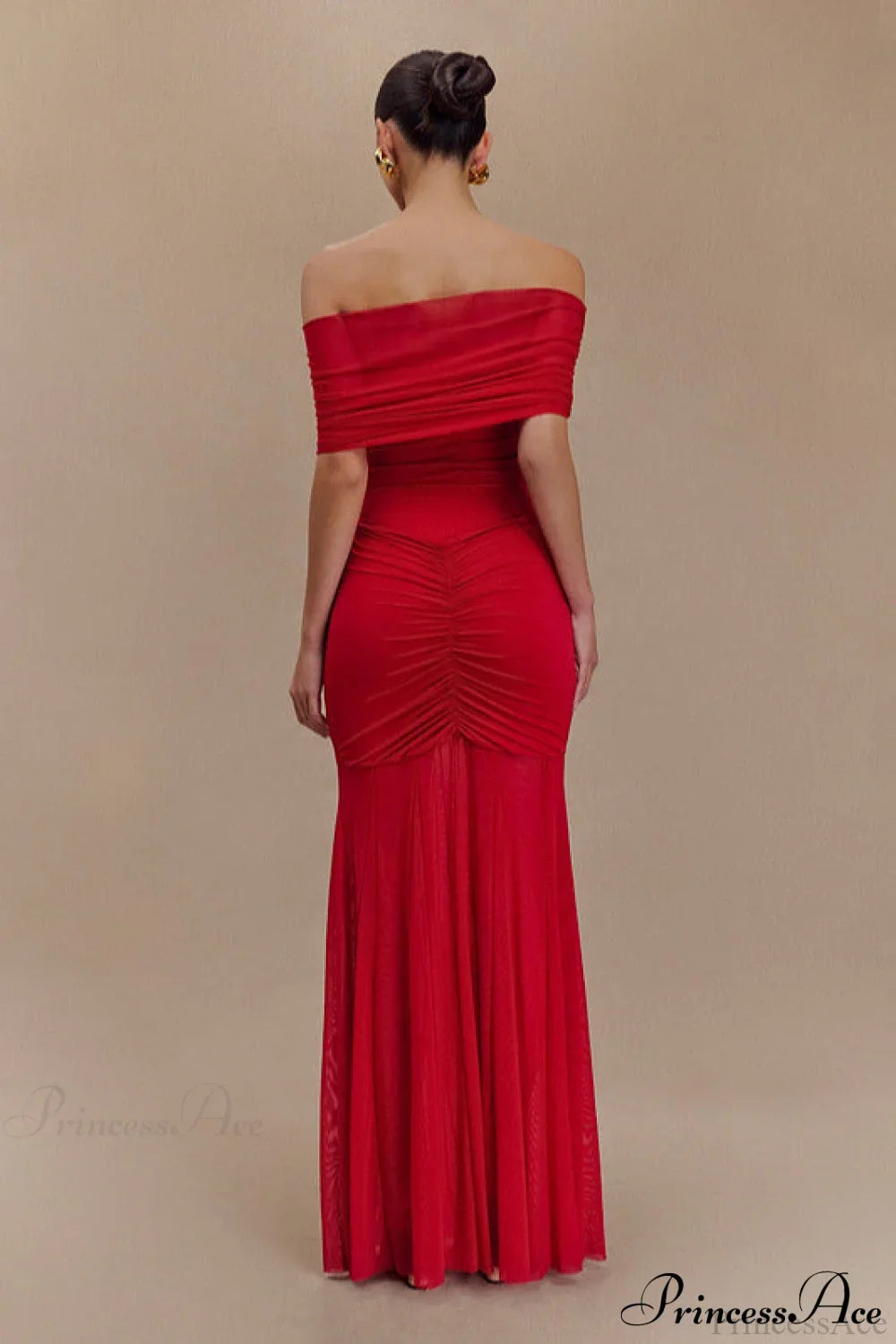 Mesh Panel Strapless Elegant Bodycon Party Dress
