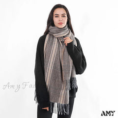 New Autumn Winter Tassel Fringe Plaid Retro Women’s Scarf