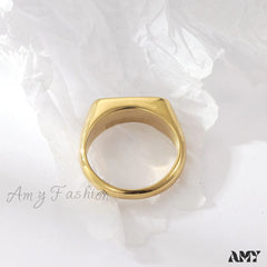 Retro Style Stainless Steel Colorful Opal Rings