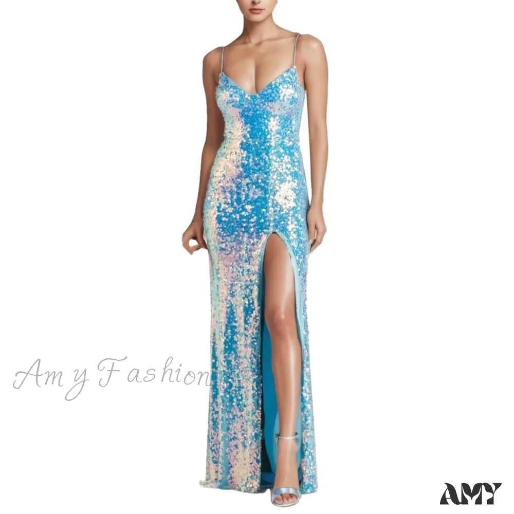 Sexy Elegant Strapless Tempting Backless Sophisticated High-Split Long Maxi Dress