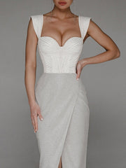 Robe élégante dos nu à la taille 