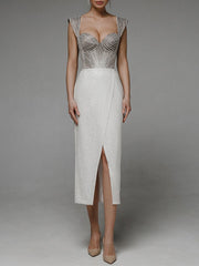 Robe élégante dos nu à la taille 