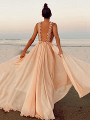Robe de soirée romantique et charmante à volants 