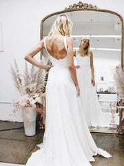 Robe de mariée longue sans manches 