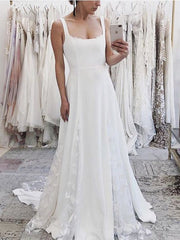 Robe de mariée longue sans manches 