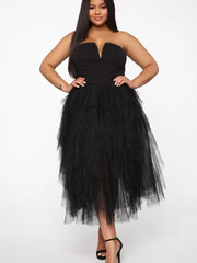 Robe de soirée trapèze à bustier en maille Temperament 