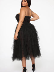 Robe de soirée trapèze à bustier en maille Temperament 