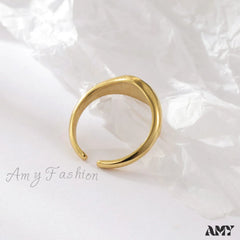 Titanium Steel Gold Plated Eight-Pointed Star Rings