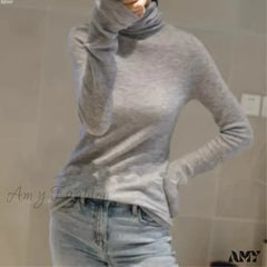 Worsted Micro Transparent Cashmere Women’s Slim Wool Base Knitting Elegant Stylish Autumn Winter