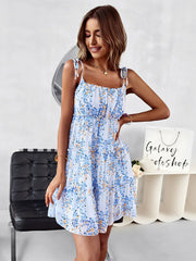 Robe dos nu à fleurs 