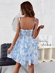 Robe dos nu à fleurs 