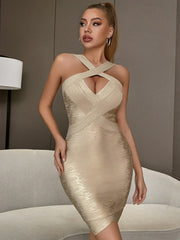 Robe de cocktail dos nu découpée 