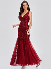 Robe de soirée en gaze à imprimé feuilles 