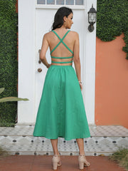Robe dos nu découpée 