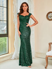 Robe de soirée à sequins haute pression 